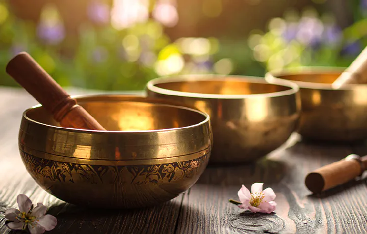 Discover the calming magic of sound bowls. A powerful self-care ritual to quiet your mind, relax your body, and reset energy.